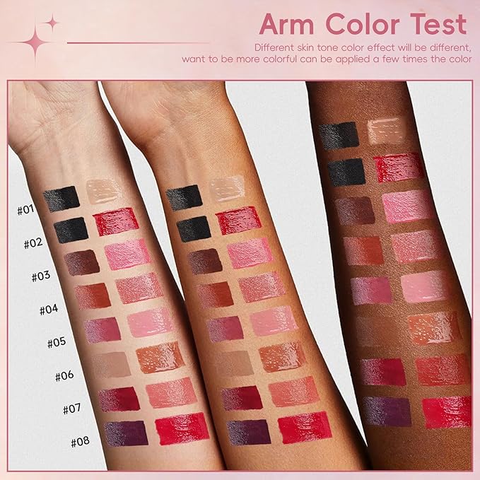 Lip Liner Gloss Lip Combo Set, 2 in 1 Lip Duo Plum Lip Liner Lipstick Glossy Nourishing Berry Dew Shine Gloss Lip Kit, Smooth Quick Fuller Plumping Juicy Lip Makeup for Women08#Plum