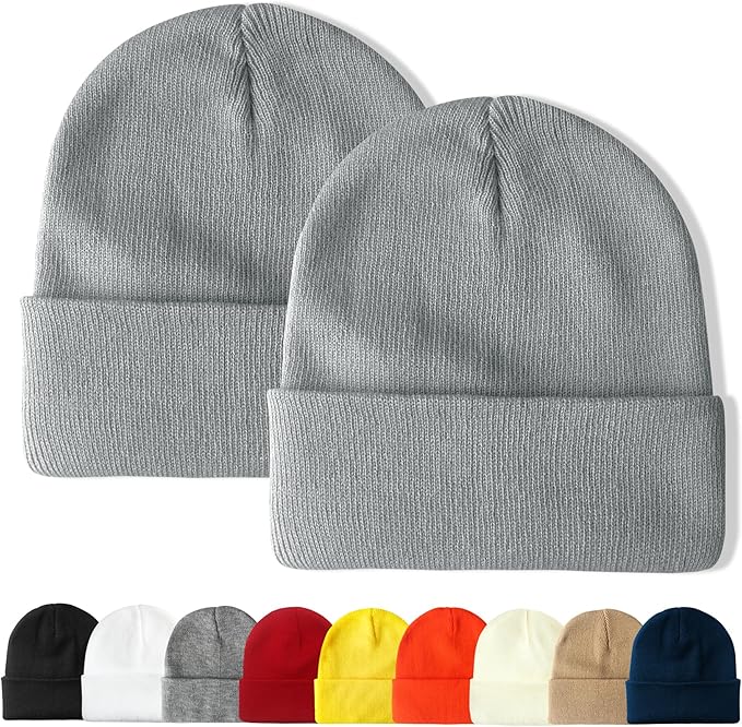 PFFY Unisex Beanie Hats for Men Women Knit Winter Beanies