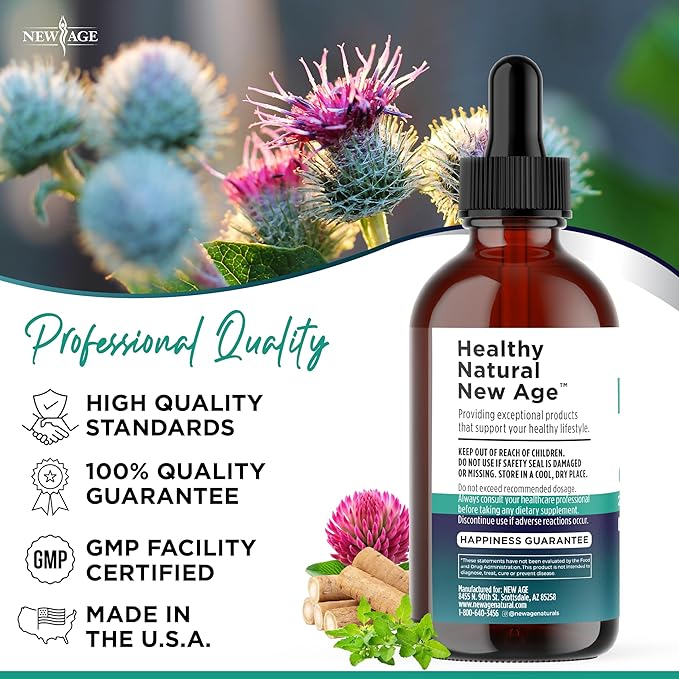 Organic Lymphatic Drainage Drops - All in 1 Organic Lymphatic Drainage Supplement with Burdock Root, Echinacea, Elderberry, Calendula, Cleavers Herb, Dandelion Supports Lymphatic Health - 8 OZ