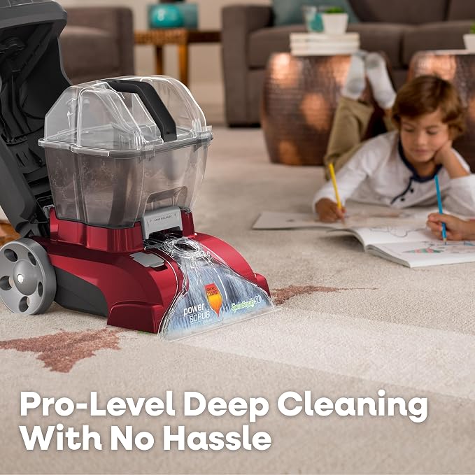 Hoover PowerScrub Deluxe Carpet Cleaner Machine, Pet & Upholstery Tools | Deep Cleaning Carpet Shampooer Machine, SpinScrub Brushes, HeatForce Drying, Pair with Hoover Carpet Cleaner Solution