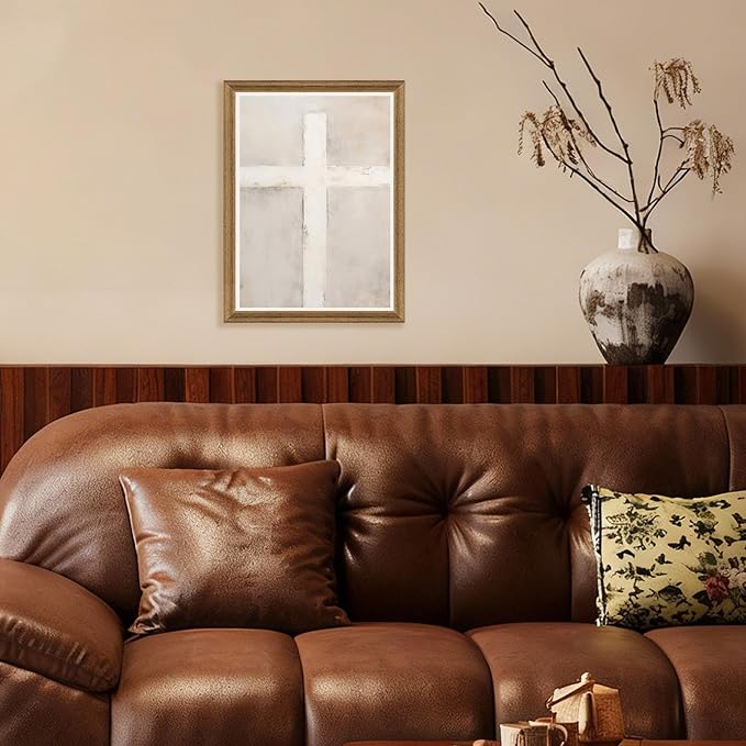 Fantasy Artists Christian Cross Wall Art – Reverent Symbol of Faith and Redemption, Sacred Religious Artwork for Church, Prayer Room & Faith-Centered Home,12W X 16H