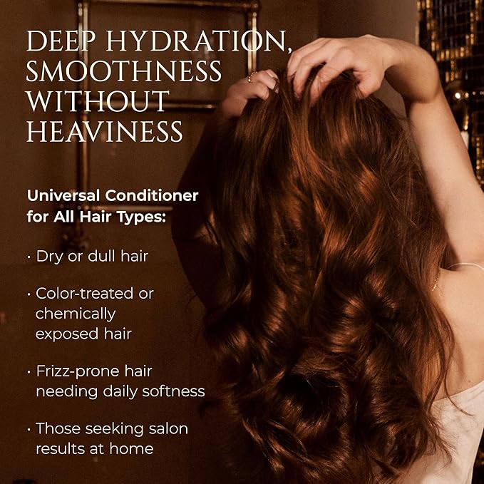 HADAT Hydro Nutrient Nourishing Conditioner – Professional Salon Formula with Biotin, Sea Minerals & Coconut Oil – Deep Moisture, Shine & Restoration for Dry, Damaged or Frizzy Hair (8.45 Fl Oz)
