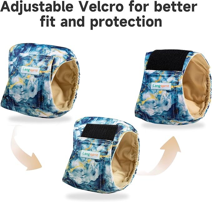 Langsprit Small Male Dog Diapers for Doggie Puppy,Reusable Belly Bands for Male Dogs Wraps,Washable Doggy Dog Diapers Medium Large in Incontinence 4 Pack (Tie Dye, X-Large)