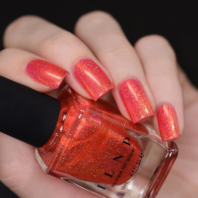 ILNP On Location - Orange Coral Holographic Nail Polish