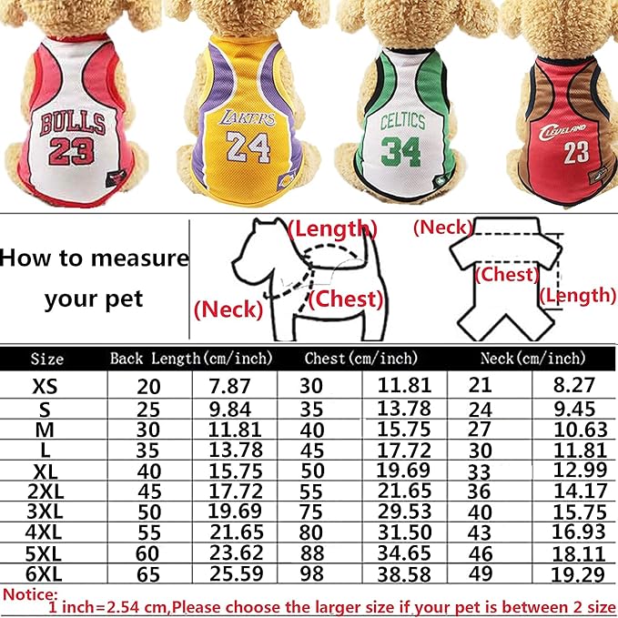 3Pack Dog Clothes for Small Dog Girl Puppy Clothes for Chihuahua Yorkies Bulldog Clothes for Medium Dogs Boy Basketball Jersey Pet Outfits Shirt Apparel Accessories,M