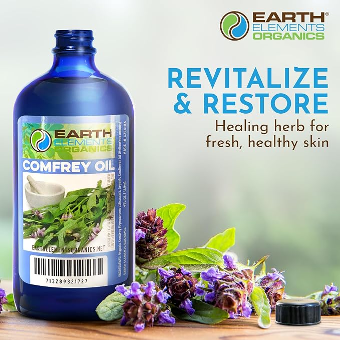 Comfrey Body Oil Raw, Infused, Organic, Unscented