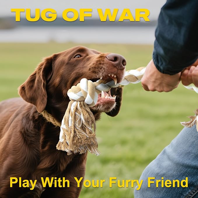 Fida Dog Rope Toys for Medium Large Dogs, Chew Toys for Aggressive Chewers