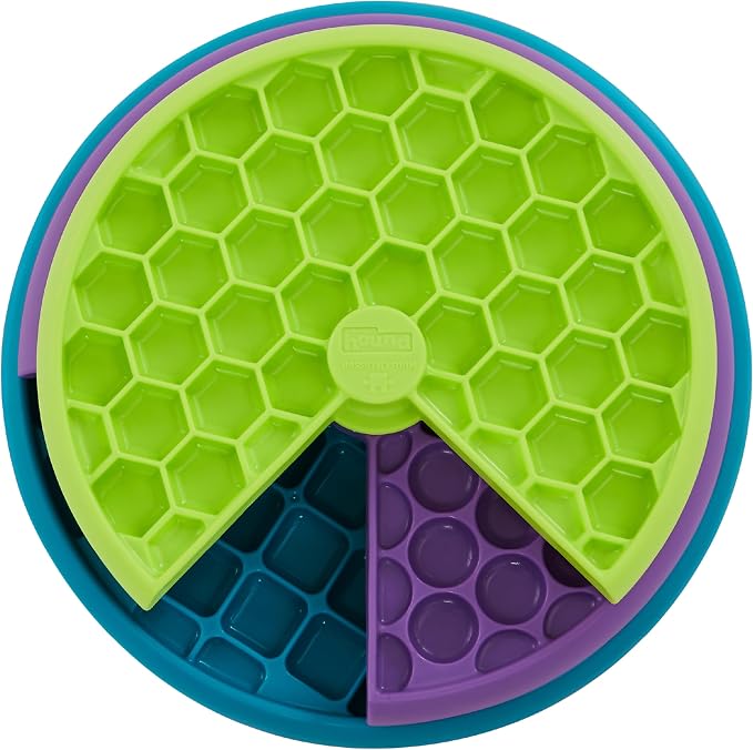 Outward Hound Nina Ottosson Lickin’ Layers 3-in-1 Dog Toy Treat Puzzle, 10" | Level 2 Intermediate, Interactive Slow Feeder, Lick Mat, Puzzle, Holds 2 Cups Food, Non-Slip Base, Enrichment, Dogs & Puppies