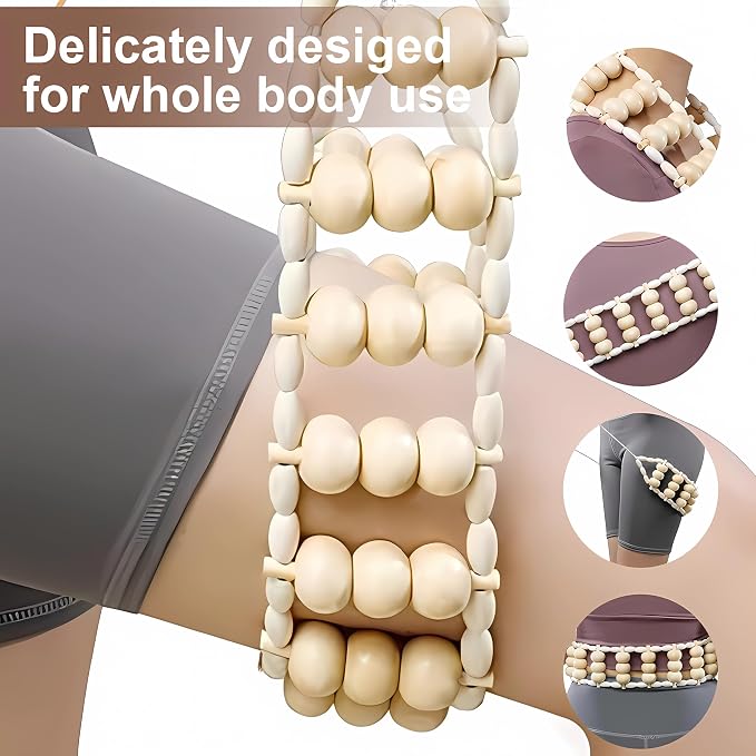 15Pcs Wood Therapy Massage Tools Set for Body Sculpting, Wooden Rollers, Gua Sha & Facial Rollers for Lymphatic Drainage, Home Spa Routines, Face, Neck, Waist, Abdomen, Hips and Legs