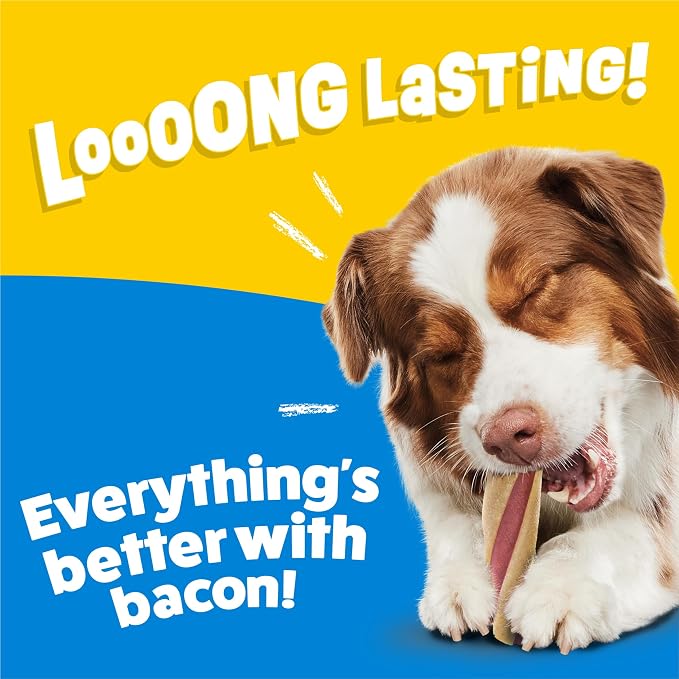 Purina Busy with Beggin Twisted Large Dog Treats, 2 ct. Pouch, Pack of 6 | Bacony dog treat wrapped around long-lasting Busy chew, rawhide free with real meat, for large dogs 35+ lbs