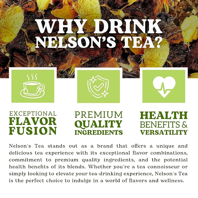 Nelson's Tea Really Root Beer - Cut & Sifted Sarsaparilla Root Tea Loose Leaf - Caffeine Free, Classic Herbal Blend with Burdock, Birch Bark, Dandelion, Licorice, Ginger and More (4 oz)