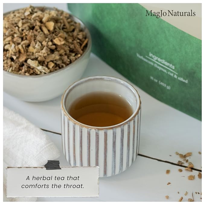 MagJo Naturals, Mullein Leaf (16 oz) Cut and Sifted, Wild-Crafted, gordolobo tea, leaves, Verbascum