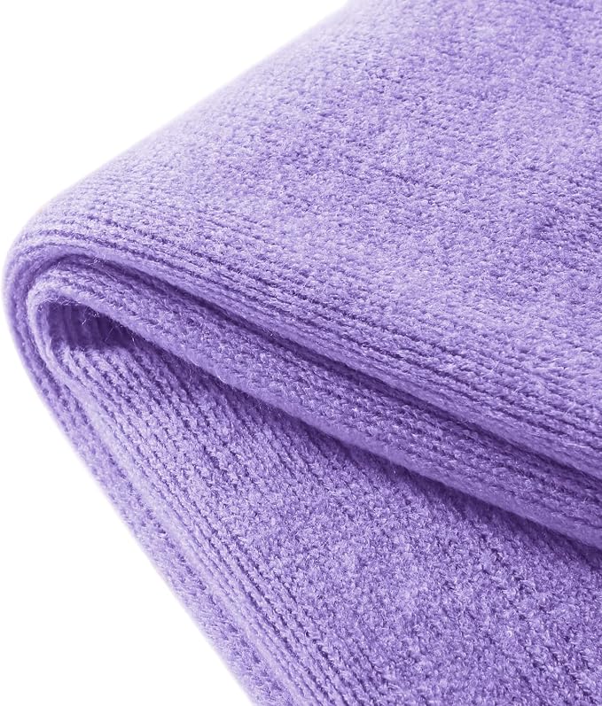 Homiest Lavender Knitted Throw Blanket with Fringe, 50x60 Inch | Pure Acrylic, Lightweight & Breathable, All-Season Use, Machine Washable, Wrinkle & Fade Resistant, for Couch Sofa And Bed