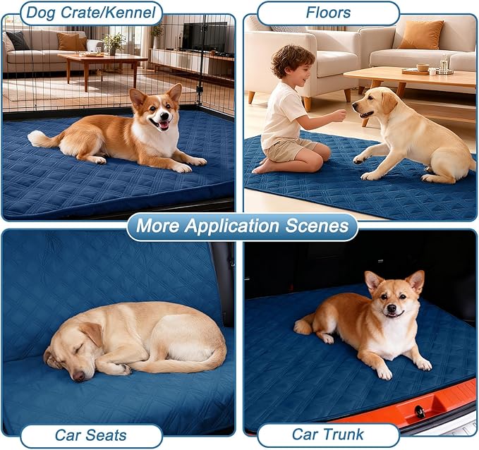 Waterproof Reversible Dog Blanket, Soft Couch Cover for Dogs Washable | Dual-Sided Waterproof Pet Bed Blanket, Resist Stains Spills & Pet Hair, Practical Furniture Protector For Pets, Size 30"x53"
