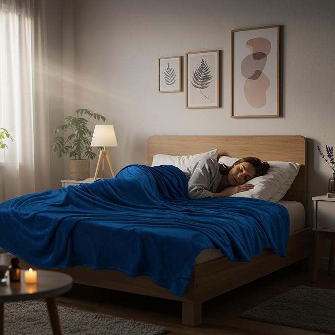 Utopia Bedding Ultra Soft Fleece Bed Blanket Full Size Navy (90x84 Inches) | Microfiber Plush Warm Lightweight Breathable Cozy Blanket Anti-Static, All Season Use, Gift for Women and Men