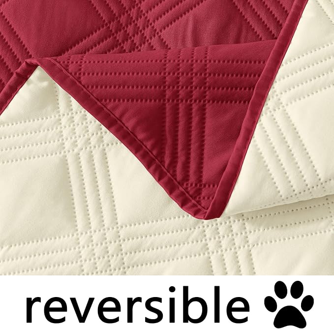 Waterproof Reversible Dog Blanket, Soft Couch Cover for Dogs Washable | Dual-Sided Waterproof Pet Bed Blanket, Resist Stains Spills & Pet Hair, Practical Furniture Protector For Pets, Size 40"x80"