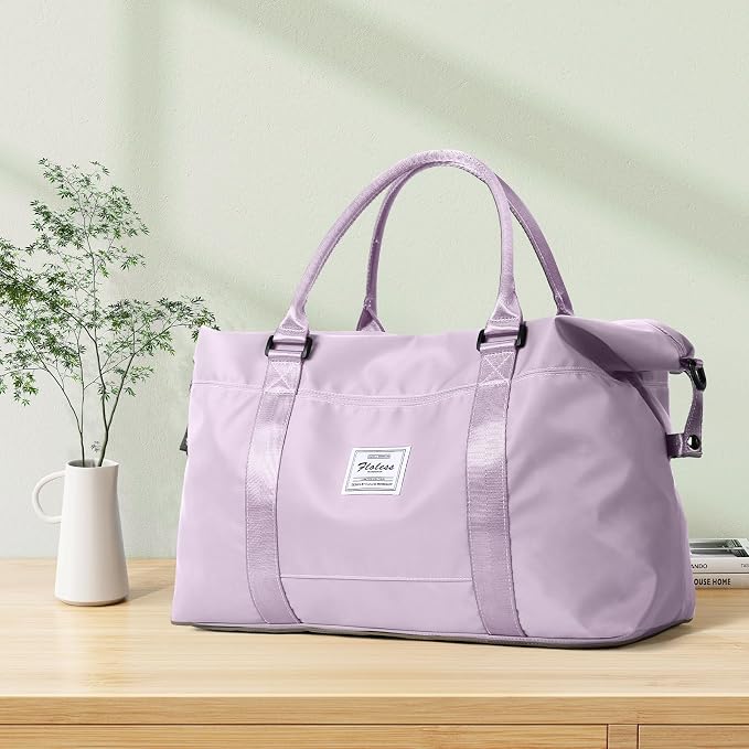 Travel Duffel Bag, Carry On Overnight Weekender Bags for Women | Travel Bag with Wet Pocket & Trolley Sleeve, For Spirit Airlines 18x14x8 Personal Item Bag