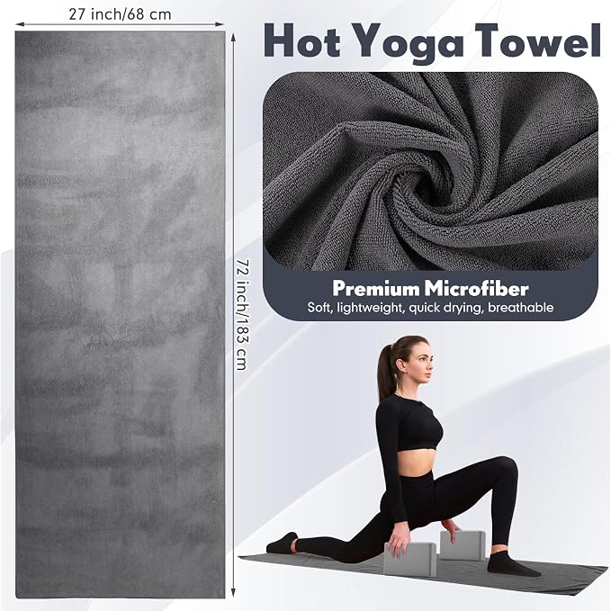 Simgoing 14 Pcs Yoga Kits for Home Workouts Pilates Equipment Set for Women Beginners, Hot Yoga Towel Blocks Strap, Knee Pad, Resistance Loop Exercise Band, Massage Lacrosse Ball, Pilates Ball