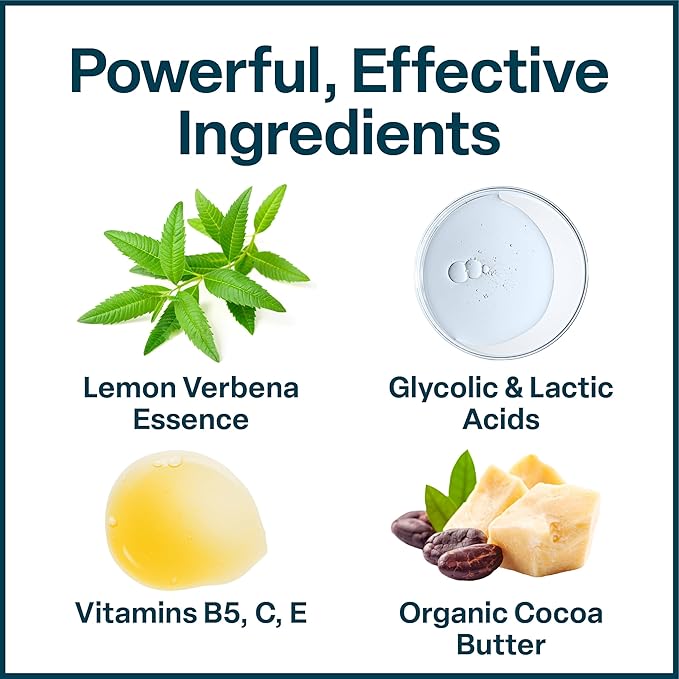 QRxLabs Lemon Verbena Neck Firming Cream – Tightening & Lifting Moisturizer for Loose, Wrinkled or Sagging Skin, Decollete & Chest – Best to Prevent Turkey/Crepe Neck – 2 fl oz