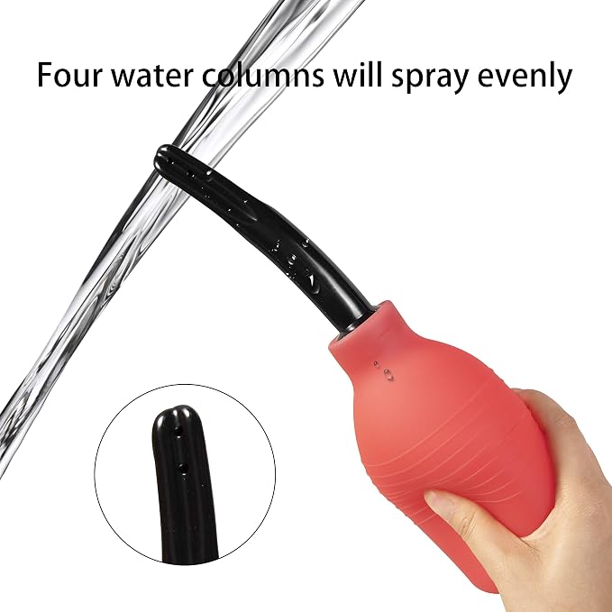 Abyclean Anal Douche Enema Bulb Vaginal Douche Enema Cleaner for Women’s or Man’s Health (310ml Red)