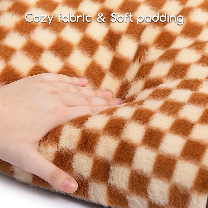 Hollypet Small Dog Large Cat Bed Puppy Couch Beds for Pets up to 25 lbs | Fluffy Dog Cat Couch Plush Soft Warming Pets Beds with Machine Washable Cover and Non-Slip Bottom