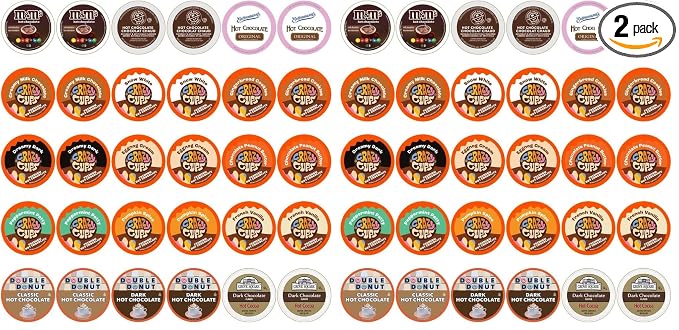 Perfect Samplers Hot Chocolate Single Serve Cups For Keurig K cup Brewers, Variety Pack Sampler, Cocoa, 30 Count (Pack of 2)