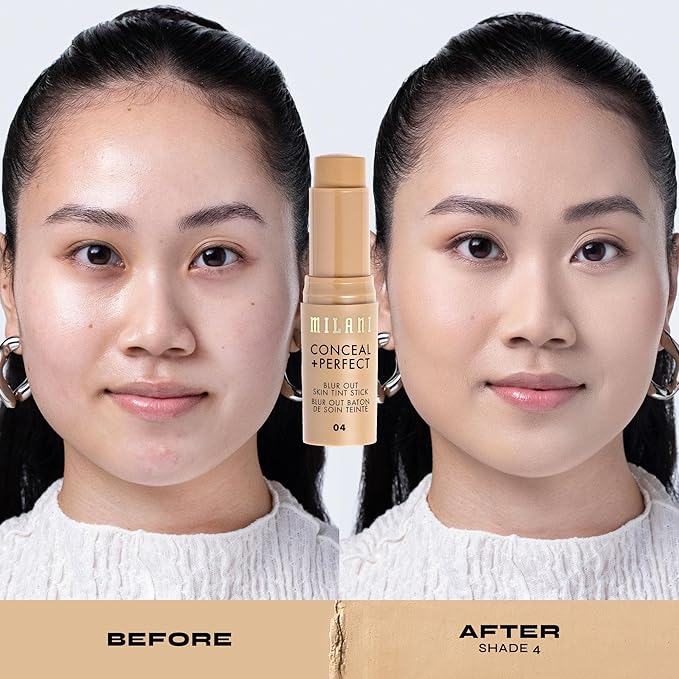 Milani Conceal + Perfect - Skin Tint Stick, Blur Out Tinted Moisturizer Makeup, Shade 04