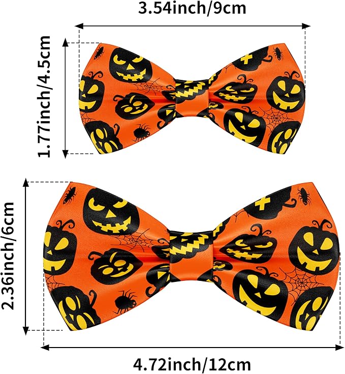 PET SHOW 5 Pack Halloween Dog Bowties for Large Dogs Slide on Collar