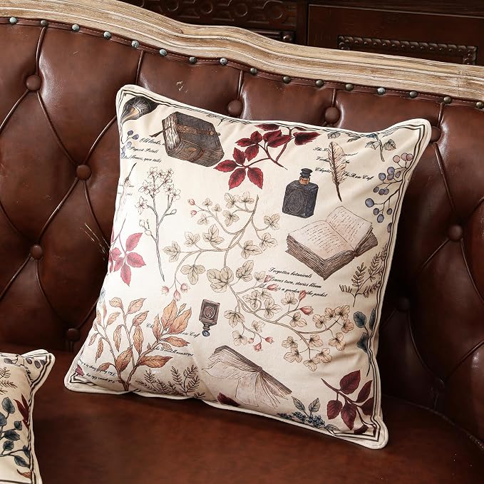 Designer French Velvet Throw Pillow Cover,Set of 2,22"x22"-Xipeia | Pillow Cover,Concealed Zipper Design,Dragonfly Pattern,Sofas,Bedroom,Living Room,Lounge Chairs,All Season Home Decor