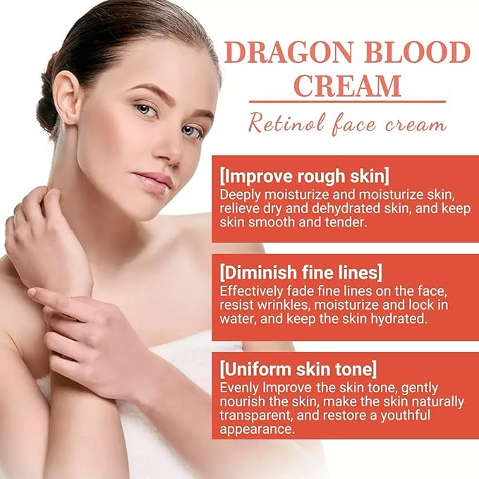 1PCS Dragons Blood Cream, Retinol Dragon Blood Cream, Royal Retinol Creams for Smooth Skin, Nourishing, Moisturizing, Firming Cream for All Skin Types