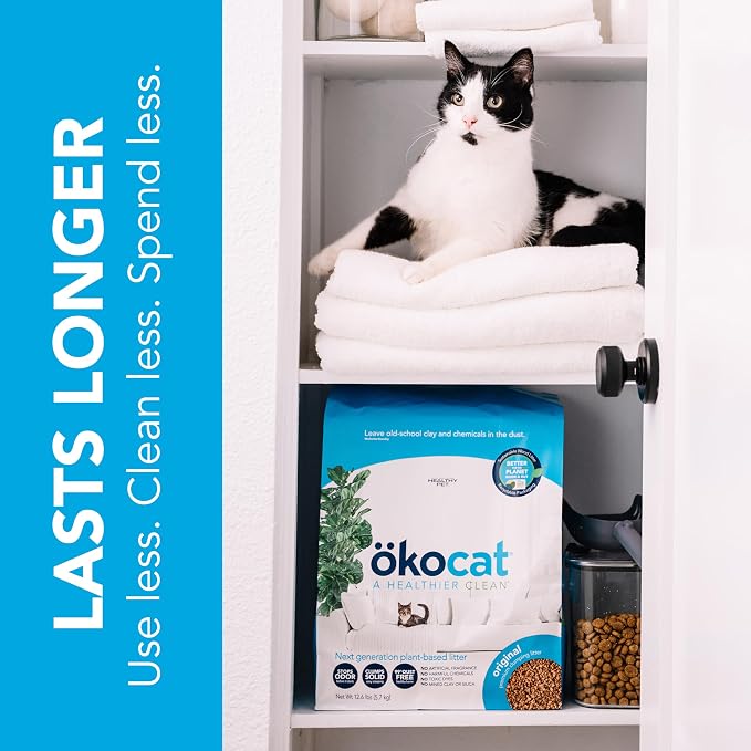 ökocat Original Natural Wood Clumping Cat Litter, Odor Control 18.8 lbs