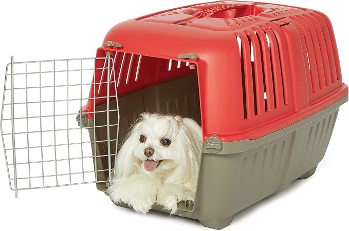 Midwest Homes Spree Travel Carrier 24-Inch Hard-Sided Dog & Cat | Hard-Sided Pet Carrier, Steel Door, Ventilated Design, Locking Tabs, Easy Assembly
