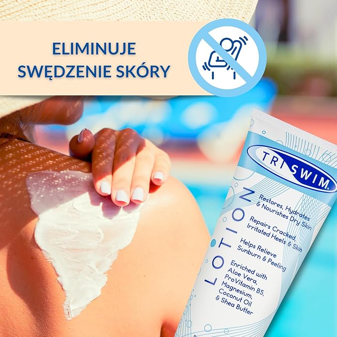 TRISWIM Swim Lotion 8.5oz | Neutralizes Chlorine, Bromine & Saltwater Odors | Hydrates & Soothes Dry Skin | Enriched with Aloe, Shea Butter & Coconut Oil | Zen Grapefruit Scent