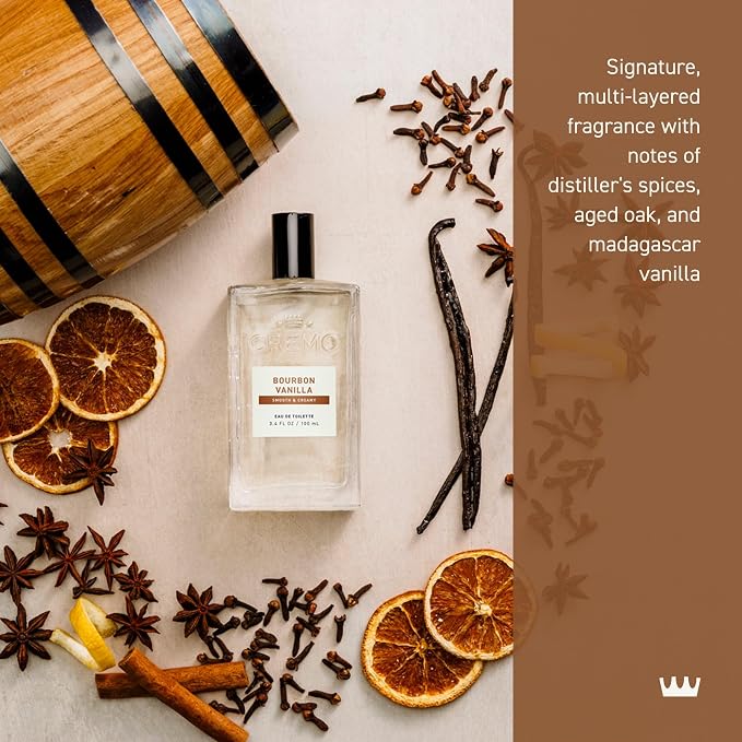 Cologne For Men, Bourbon Vanilla, 3.4 Oz, Long-Lasting Scent That Doesn’t Overpower, Distinctive Blend Of Distillers Spices, Aged Oak And Vanilla Bourbon