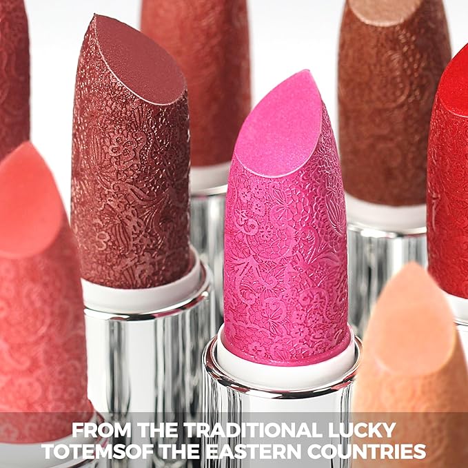Anglicolor 5pcs Glitter Lipstick High Impact Lipcolor,Lipstick Moisturizing Creamy Formula,Metallic Lipstick For Women For Vegan & Cruelty-Free,Full-Coverage Lip Color (#B, 20g)