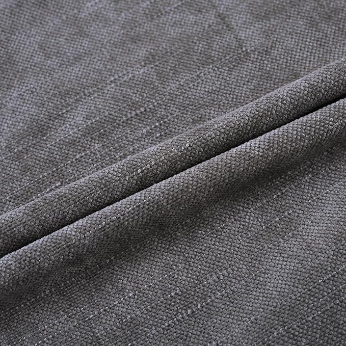 Set of 4 Soft Textured Decorative Throw Pillow Covers 18x18 Inch Cozy Farmhouse Cushion Cover Square Accent Pillow Cases for Bed Couch Sofa Living Room, Grey