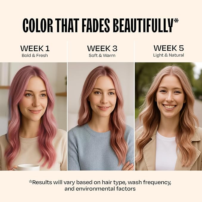 Overtone Semi Permanent Hair Color Conditioner, Cotton Candy Pink, 8 oz, Nourishing, Damage-Free, Color Depositing Mask for All Hair Types with Shea Butter & Coconut Oil, Vegan & Cruelty-Free