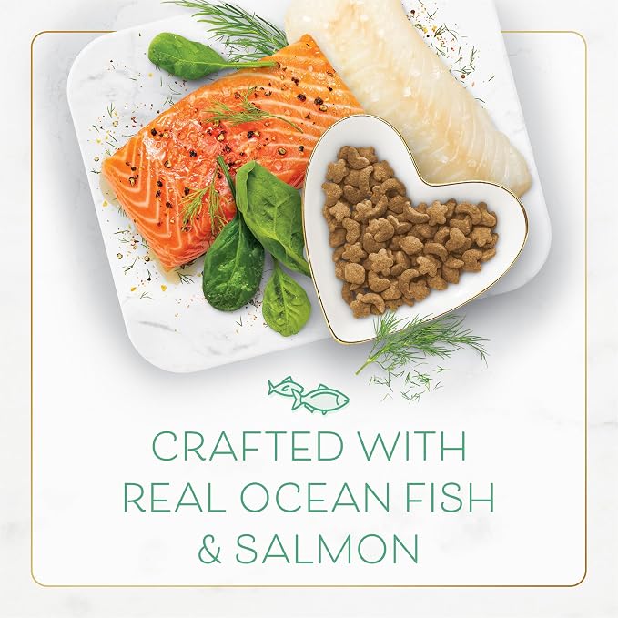Fancy Feast Purina Dry Cat Food with Ocean Fish, Salmon, and Garden Greens Accents - 7 lb. Bag (Pack of 2)