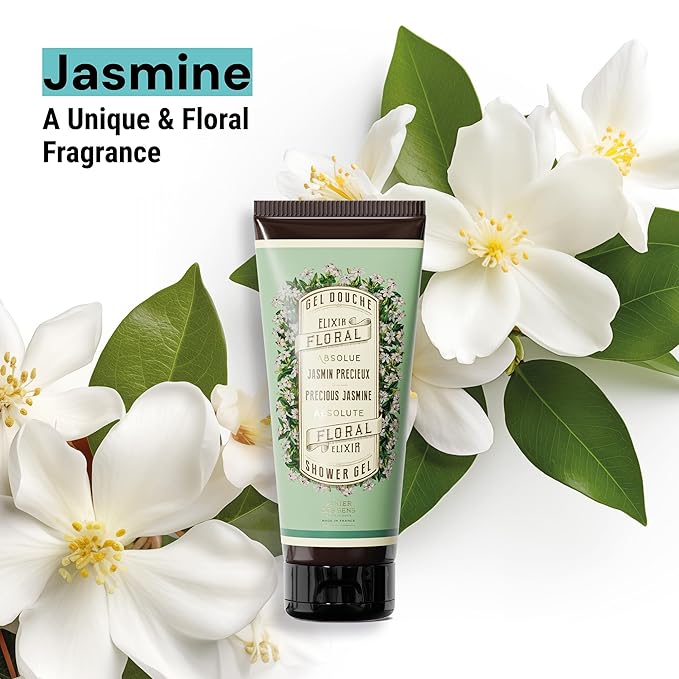 Panier des Sens - Jasmine Moisturizing Body Wash for Women & Men - Gentle Shower Gel with 96% Natural Ingredients for Normal, Sensitive Skin - Body Care Made in France, SLS Free, Vegan - 6.8 Floz