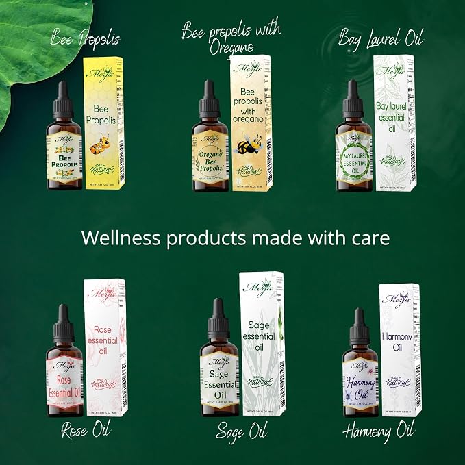 Merja Bay Laurel Essential Oil, Natural, 0.68 fl oz, for Face Hair Body and Aromatherapy, Pack of 2