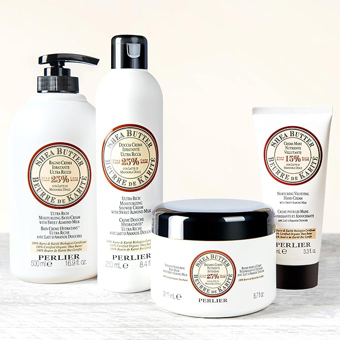 Perlier Shea Butter & Sweet Almond Milk Hand Cream, 3.3 fl oz