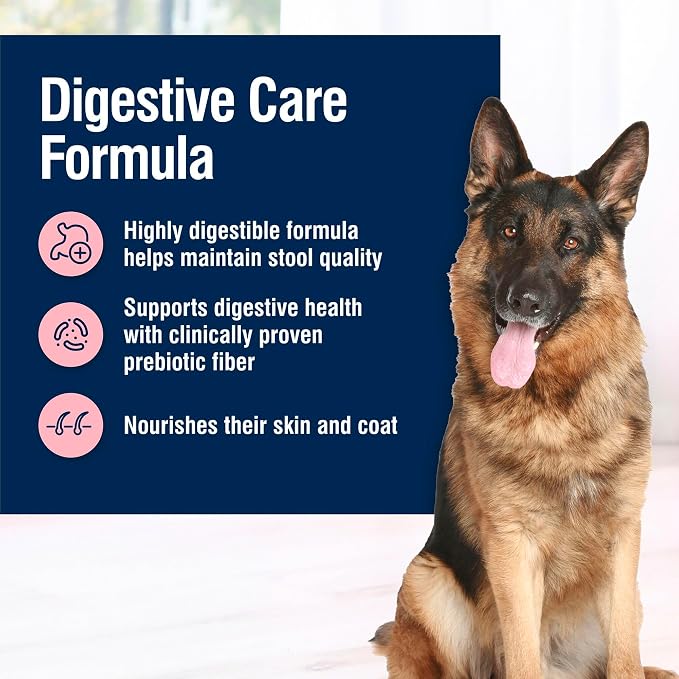 Blue Buffalo True Solutions Digestive Care Chicken Adult Dry Dog Food, 4 lb | Clinically Proven Prebiotic Fiber, Veterinarian Formulated, No Corn, Wheat, or Soy