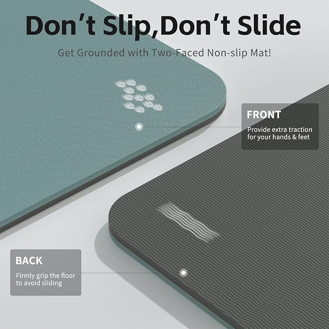 PAIDU Yoga Mat 8mm Super Thick TPE Fitness Mat | SGS Certified | Non-Slip, Odorless & Tear-Resistant | Unisex with Strap | for Yoga, Pilates, Meditation & Home Workouts