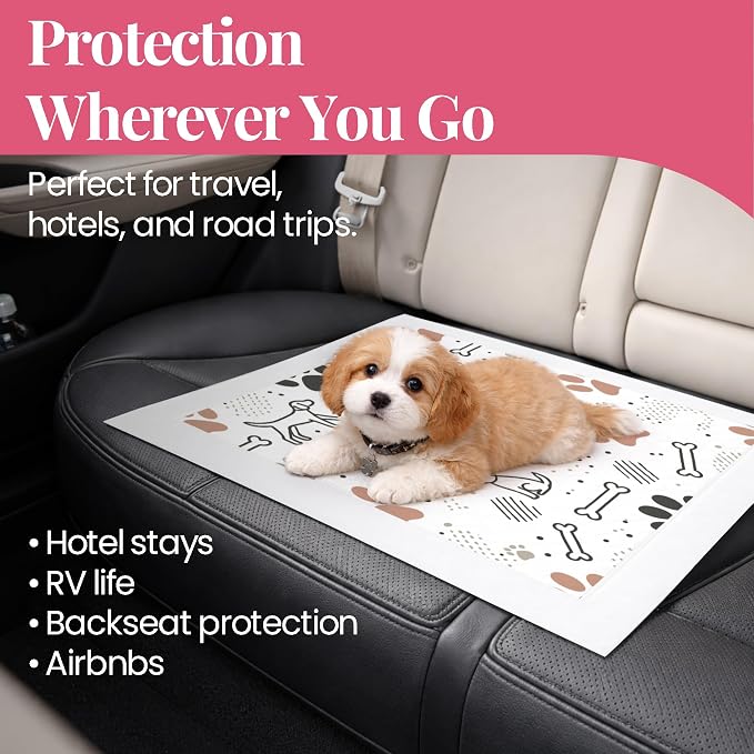 Pupiboo Disposable Dog and Cat Training Pads Highly Absorbent Pee Pads, Leak Proof Backing, for Housebreaking & Potty Training – 23x23 in (100 Count)