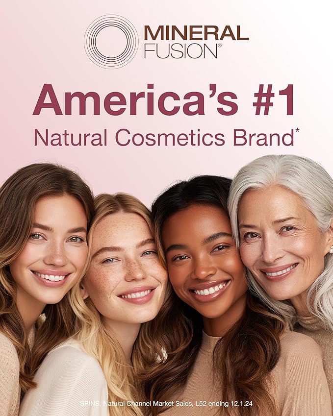 Mineral Fusion Pressed Powder Foundation - Matte Finish Face Powder for Med/Tan Skin with Yellow Undertones - Age Defying Natural Makeup - Talc Free, Vegan, Hypoallergenic (Warm 3)