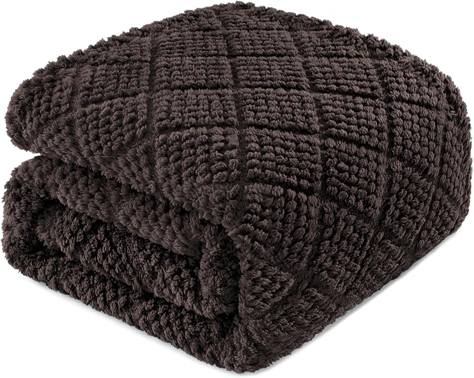 Whale Flotilla Soft Fleece Throw Blanket for Couch, Coffee | Jacquard Waffle Blankets for Home Decor, Lightweight and Cozy, All Season Suitable, 50x60 Inch
