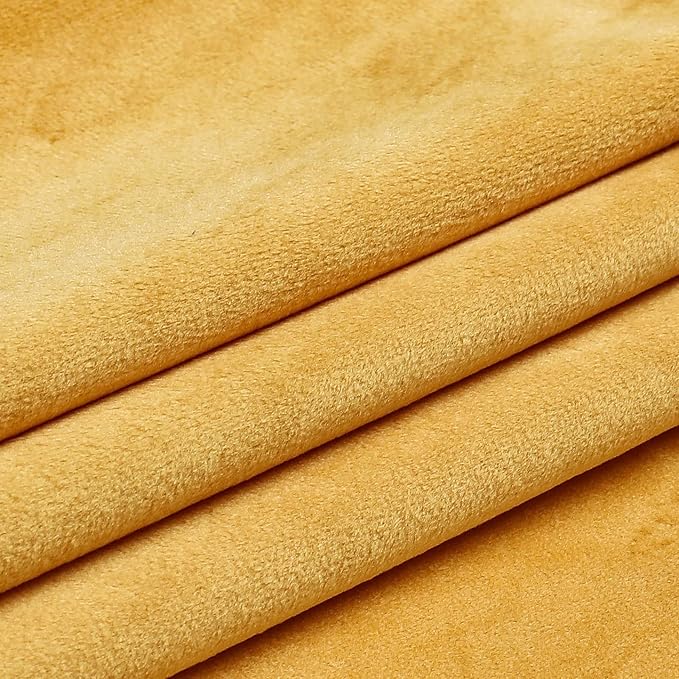 NiNi ALL Yellow Velvet Throw Pillow Covers 24x24 Pack of 2 Decorative Couch | Soft Solid Cushion Squar Pillow Cases for Chair Sofa Bedroom Farmhouse Living room Modern Luxury Home Decor Fall Halloween
