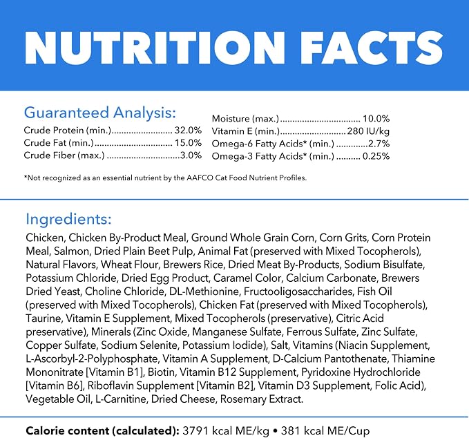 IAMS Healthy Enjoyment Dry Cat Food, Chicken & Salmon Recipe, 15 lb | Vet-recommended, Real Chicken #1 ingredient, Natural fiber & prebiotics, Supports Immune & Digestive Health, Muscle Care