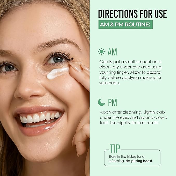 Quick Fix Peptides Instant Eye Tightener – Firms & Smooths – Hydrating Under Eye Cream for Dark Circles – Dermatologist Tested, Anti-Aging, Korean Skin Care – Cruelty-Free, Clean Beauty – .67 Fl Oz