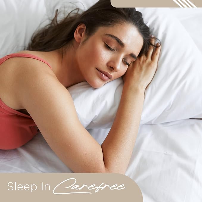 2-Pack Standard Bed Pillows Set of 2 - Plush Down Alternative Pillows for Sleeping - Soft Support for Back, Side, Stomach Sleepers - Breathable Cotton Blend Cover - Made in USA